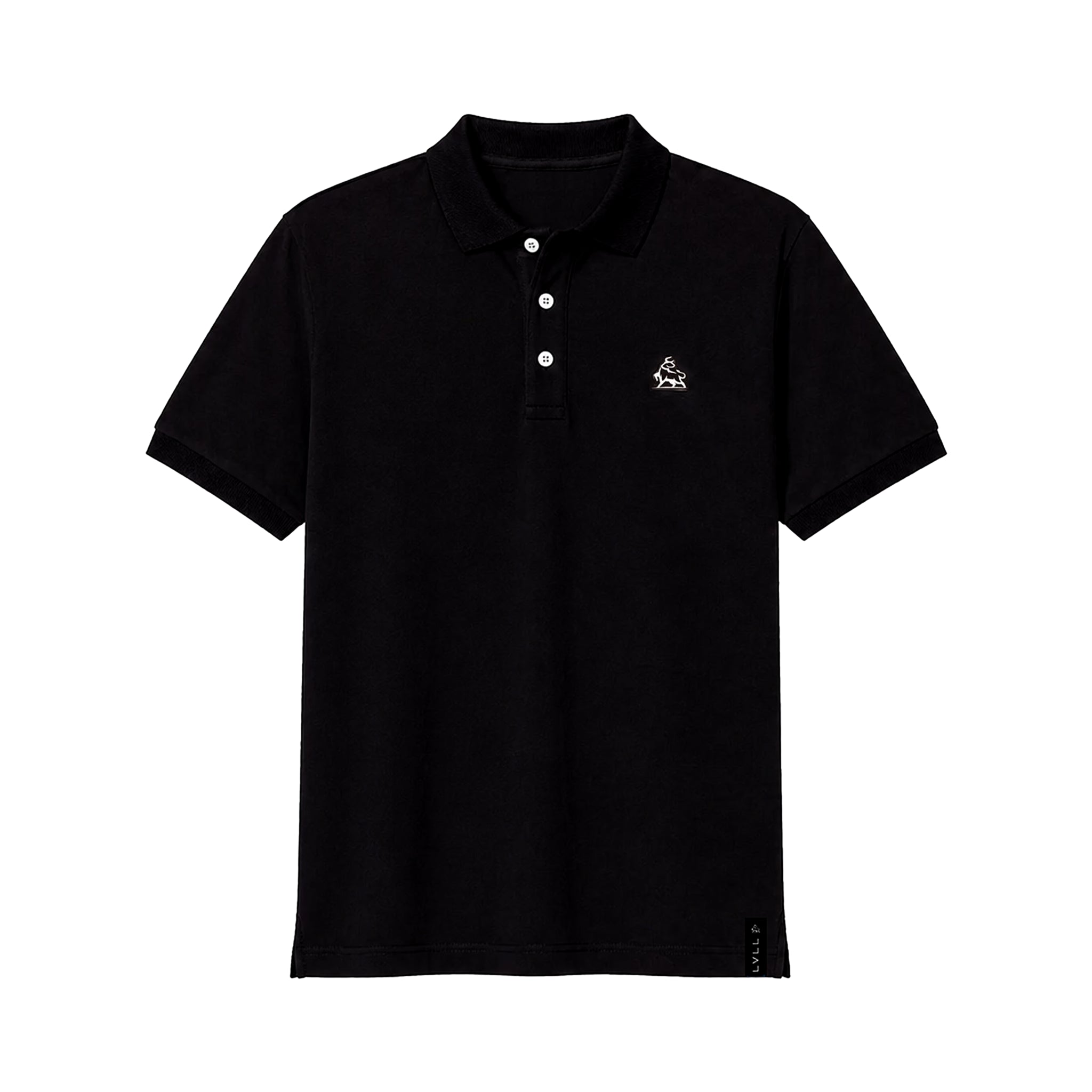 Noir Frame Jet Black Polo Shirt | The LVLL™