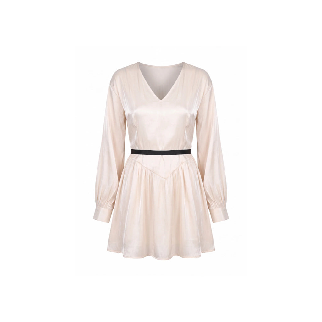The Aurelia Ivory Satin Cut-Out Mini Dress