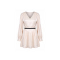 The Aurelia Ivory Satin Cut-Out Mini Dress