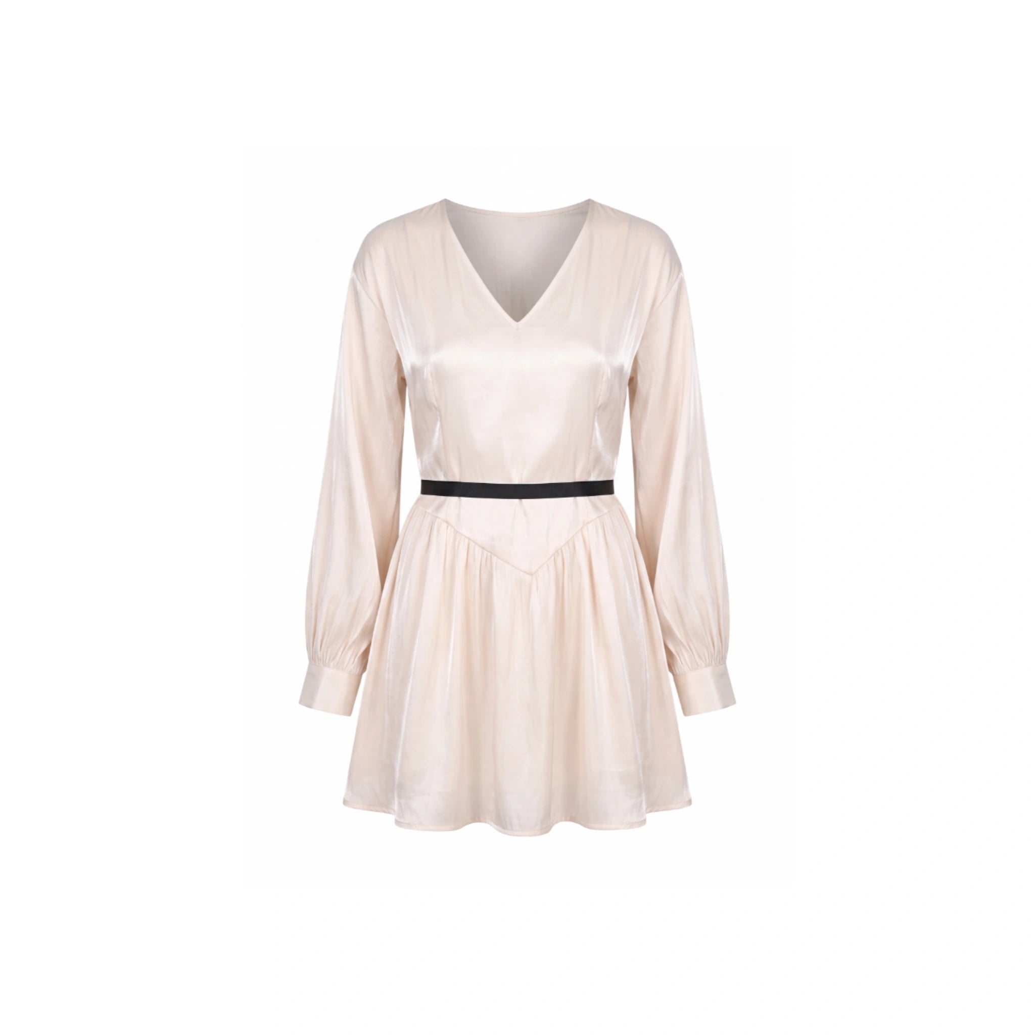 The Aurelia Ivory Satin Cut-Out Mini Dress