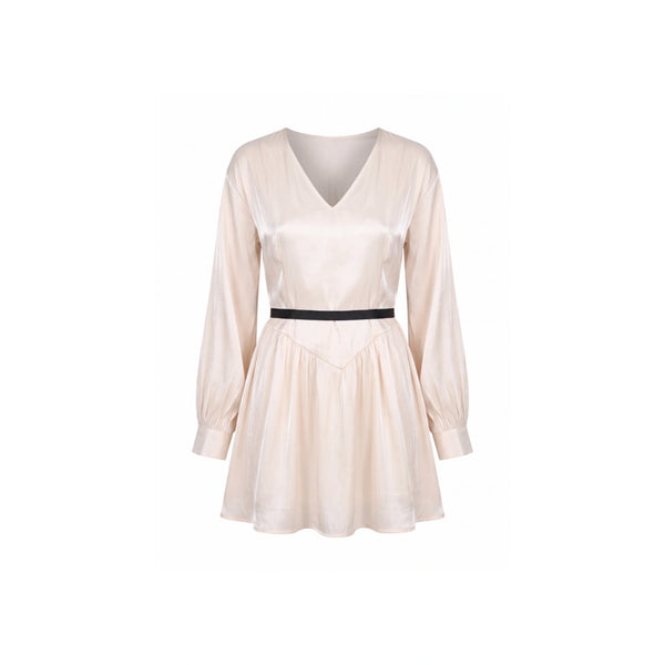 The Aurelia Ivory Satin Cut-Out Mini Dress