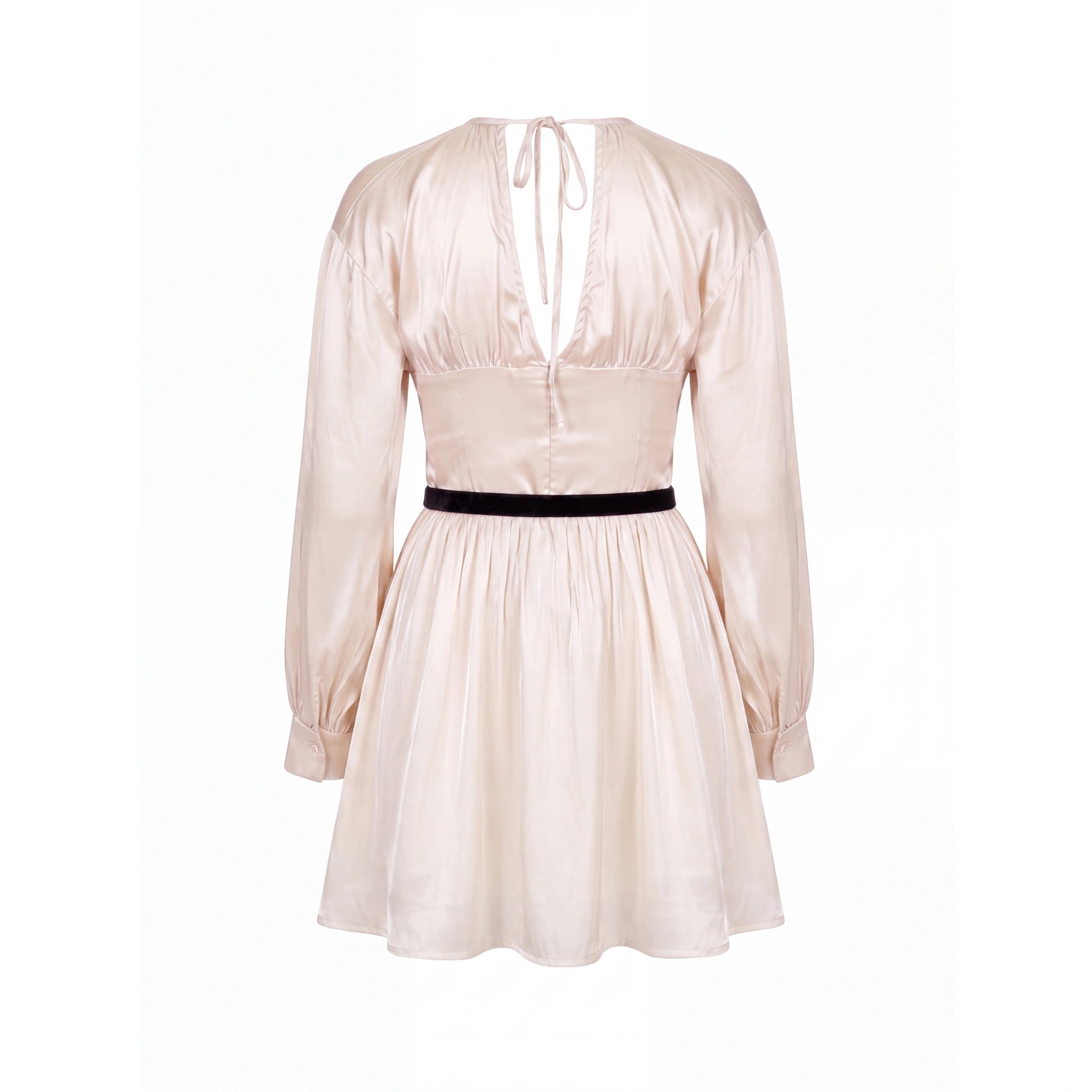 The Aurelia Ivory Satin Cut-Out Mini Dress