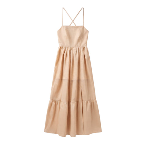 Light Gold Midi Dress
