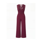 Sophia High-Waisted Burgundy Jumpsuit
