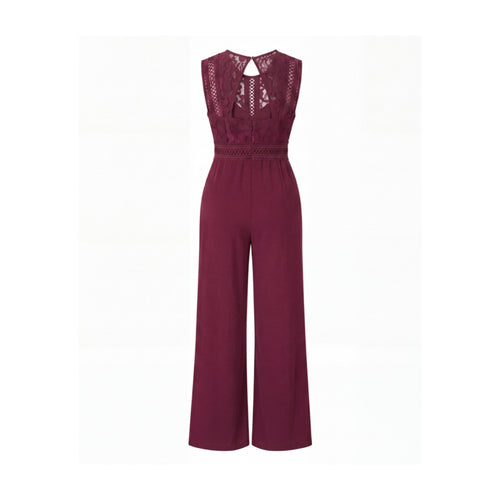 Burgundy High-Waisted Jumpsuit