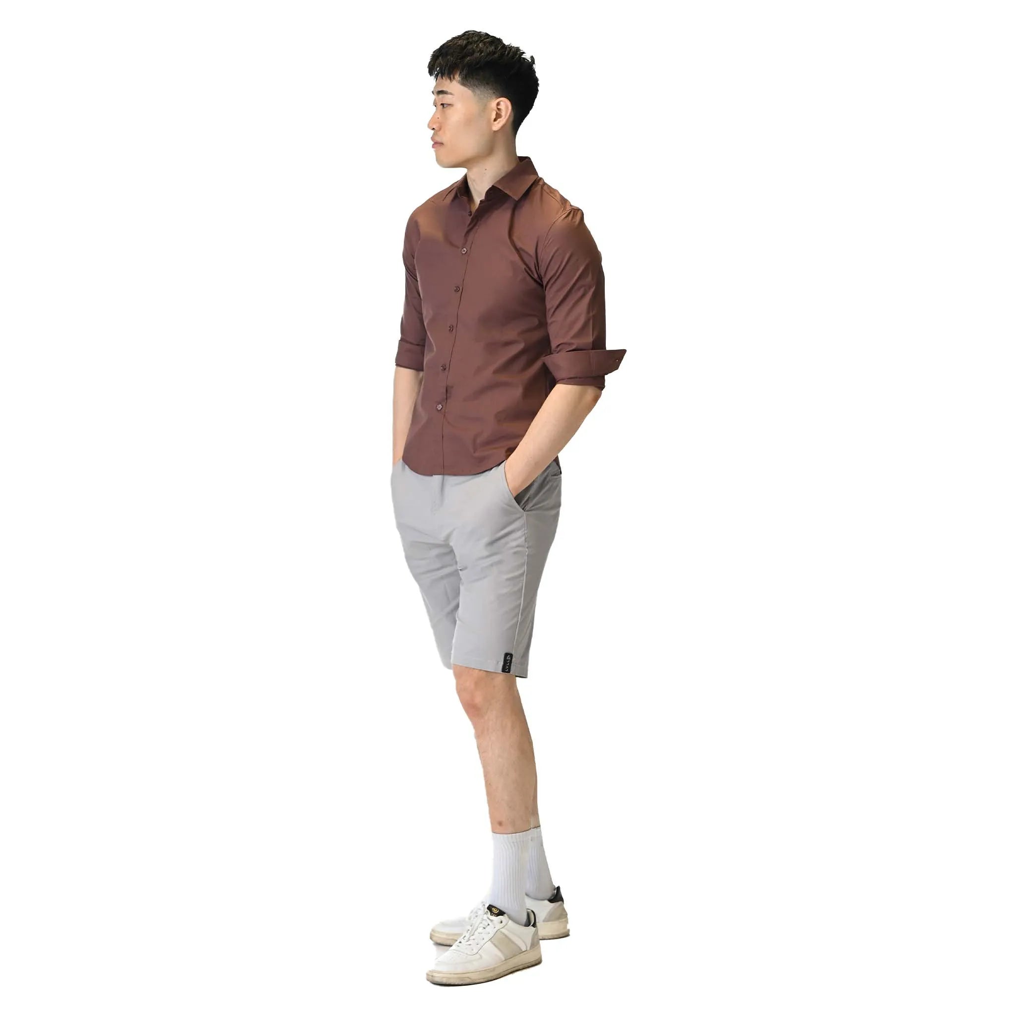 Smoke Move Light Grey Dress Shorts Smoke Move Light Grey Dress Shorts