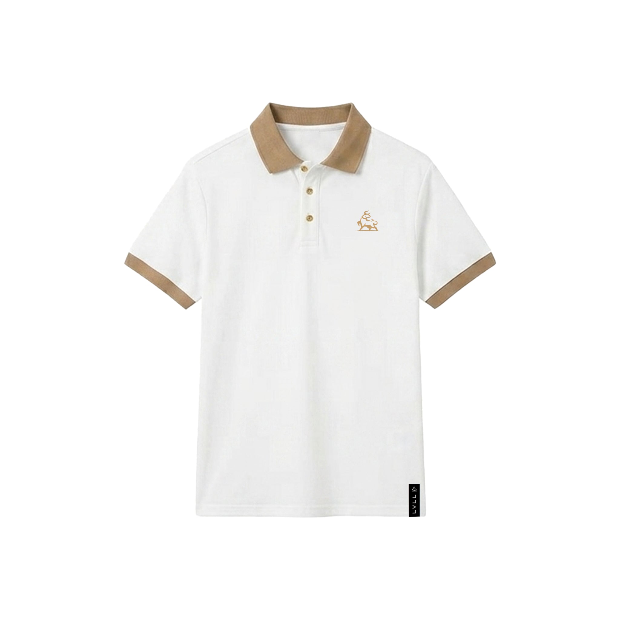 象牙色烤白 Polo 衫
