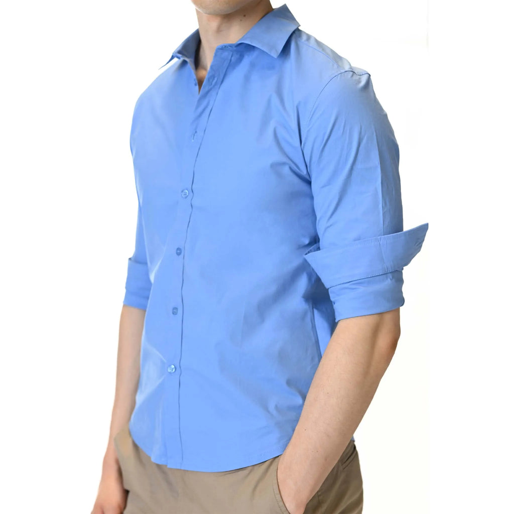 Azure Press Dodger Blue Dress Shirt | The LVLL Azure Press Dodger Blue Dress Shirt | The LVLL