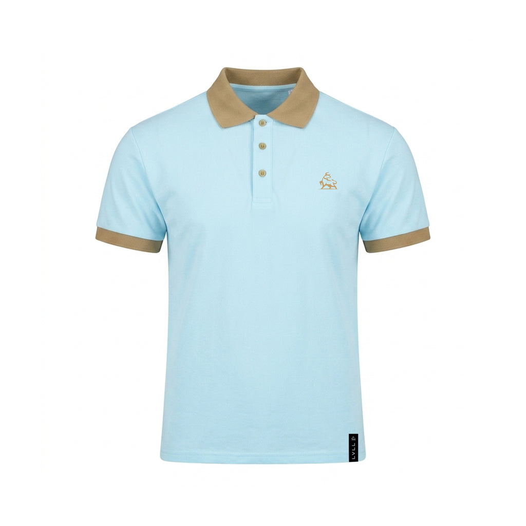 苔藓摩卡浅蓝色 Polo 衫