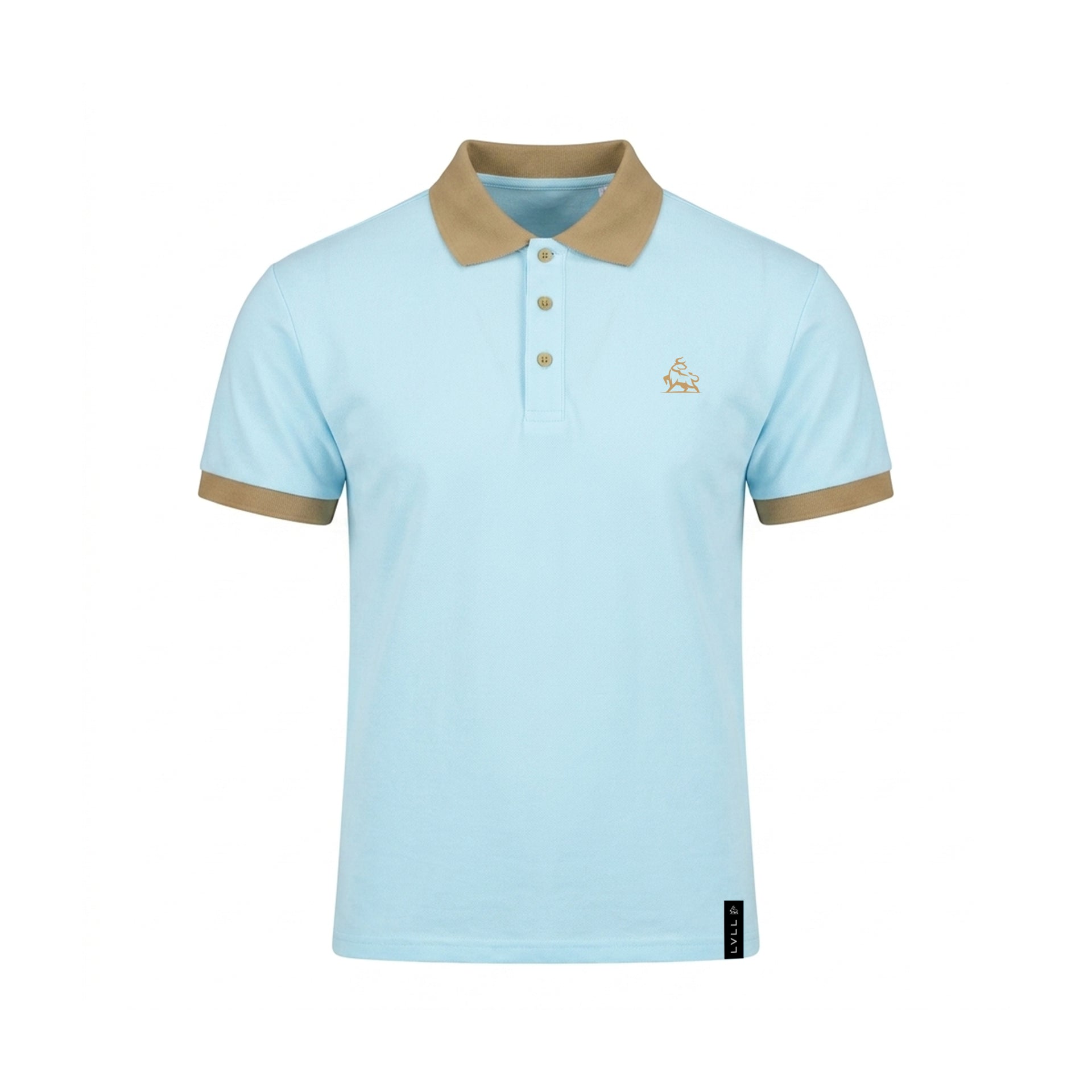 Moss Moca Light Blue Polo Shirt | The LVLL™