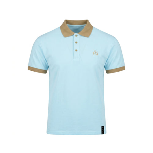 Moss Moca Light Blue Polo Shirt | The LVLL™