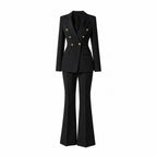 The Belgravia Jet Black Double-Breasted Suit