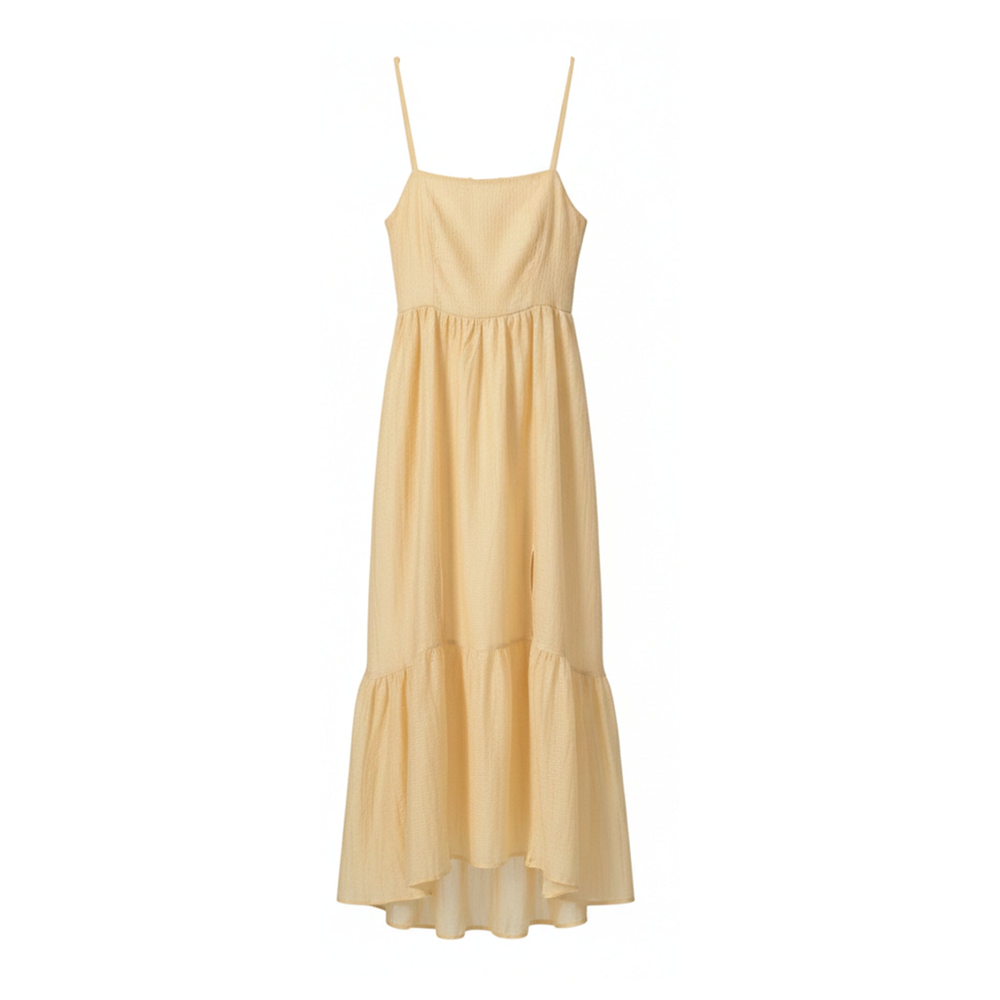 Nysa浅金色中长连衣裙