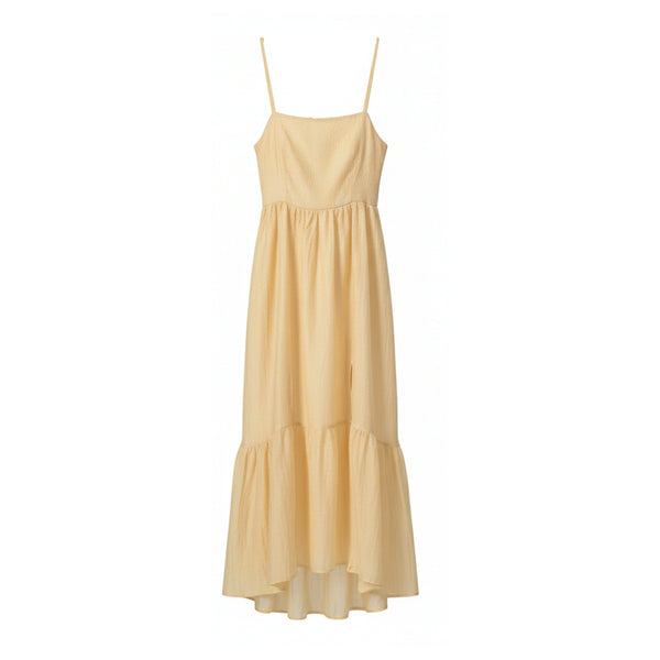 The Nysa Light Gold Midi Dress