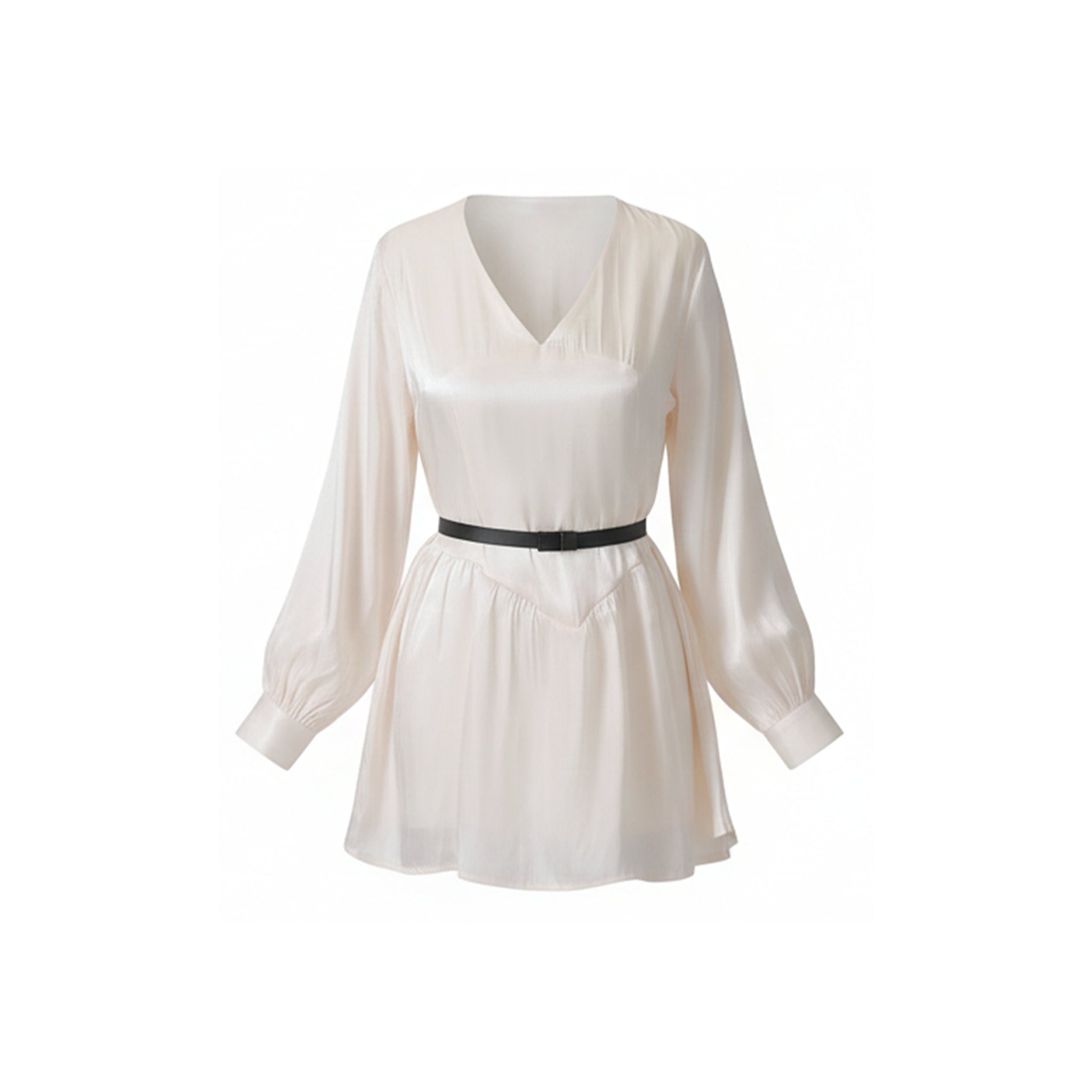 The Aurelia Ivory Satin Cut-Out Dress