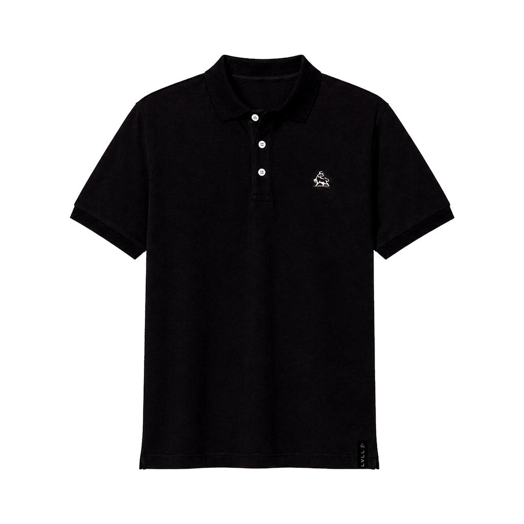 Noir Frame Jet Black Polo Shirt