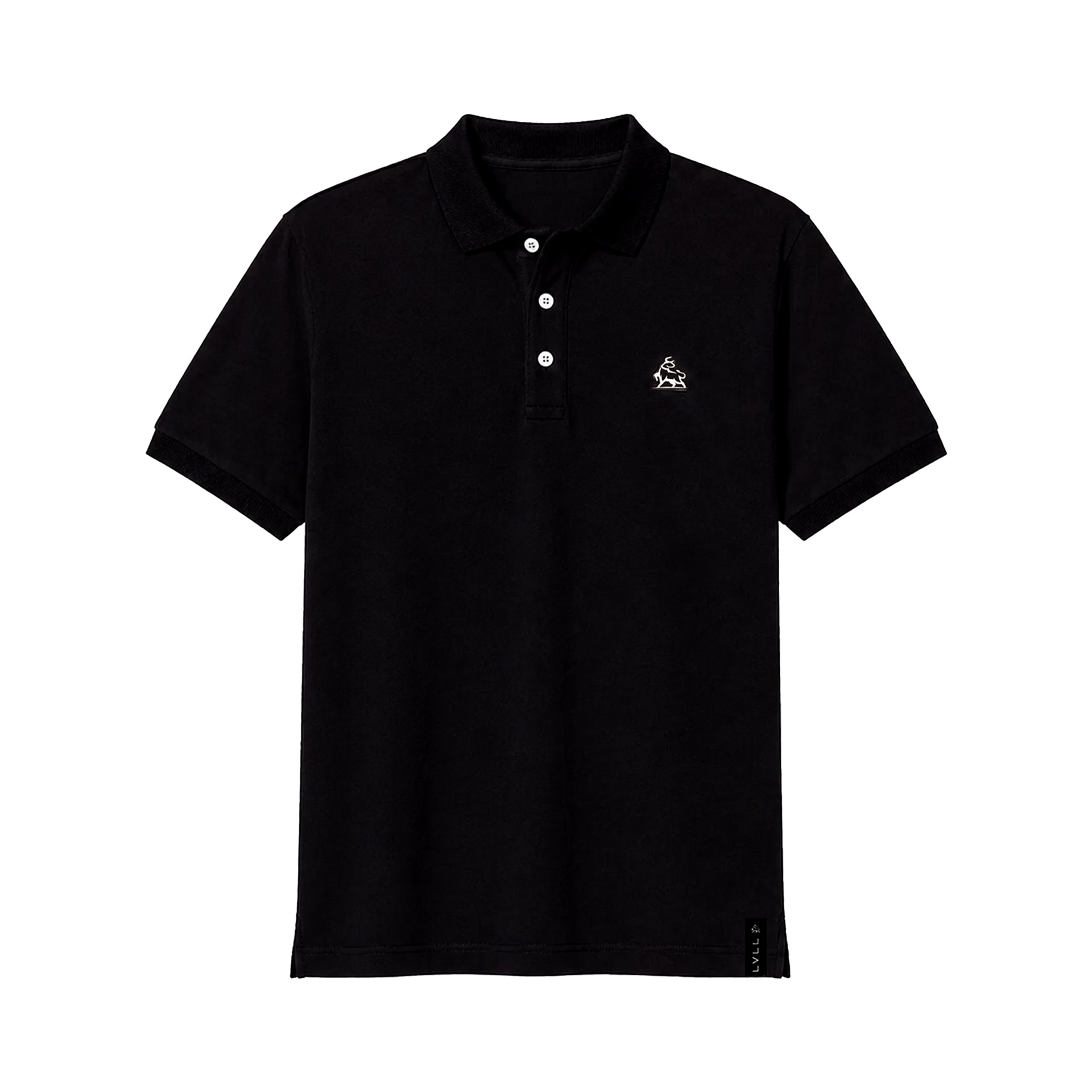 Noir Frame Jet Black Polo Shirt | The LVLL™