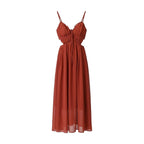Enchanted Flame Crimson Red Maxi Dress