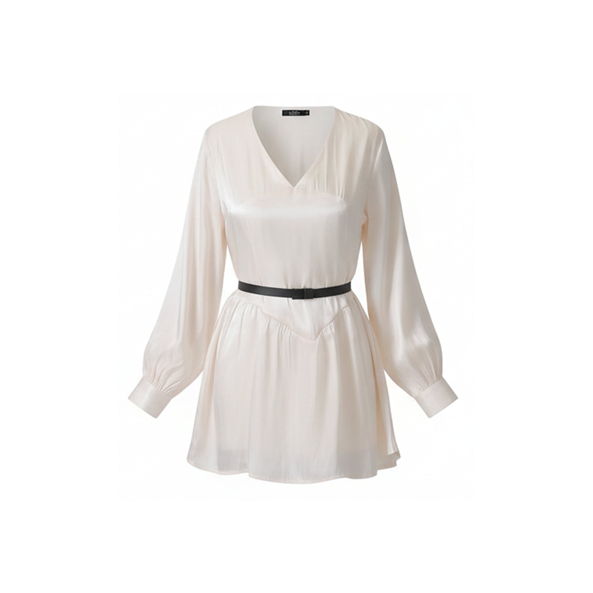 The Aurelia Ivory Satin Cut-Out Mini Dress