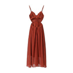 Enchanted Flame Crimson Red Maxi Dress