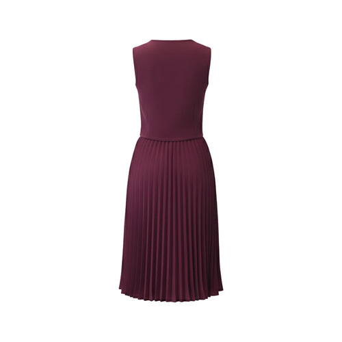 La Rouge Pleated Plum Midi Skirt Set
