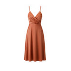 Noelle 优雅焦琥珀色吊带裙