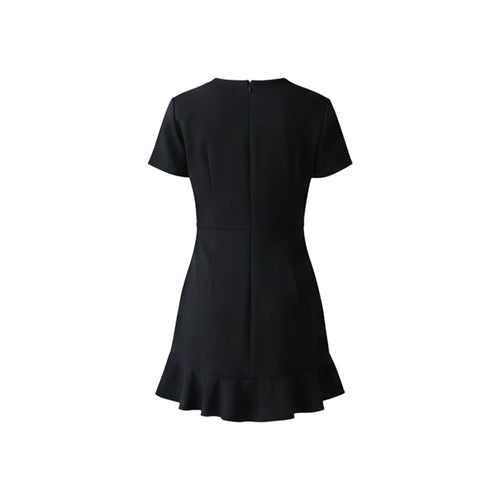 Black Zippered Mini Dress