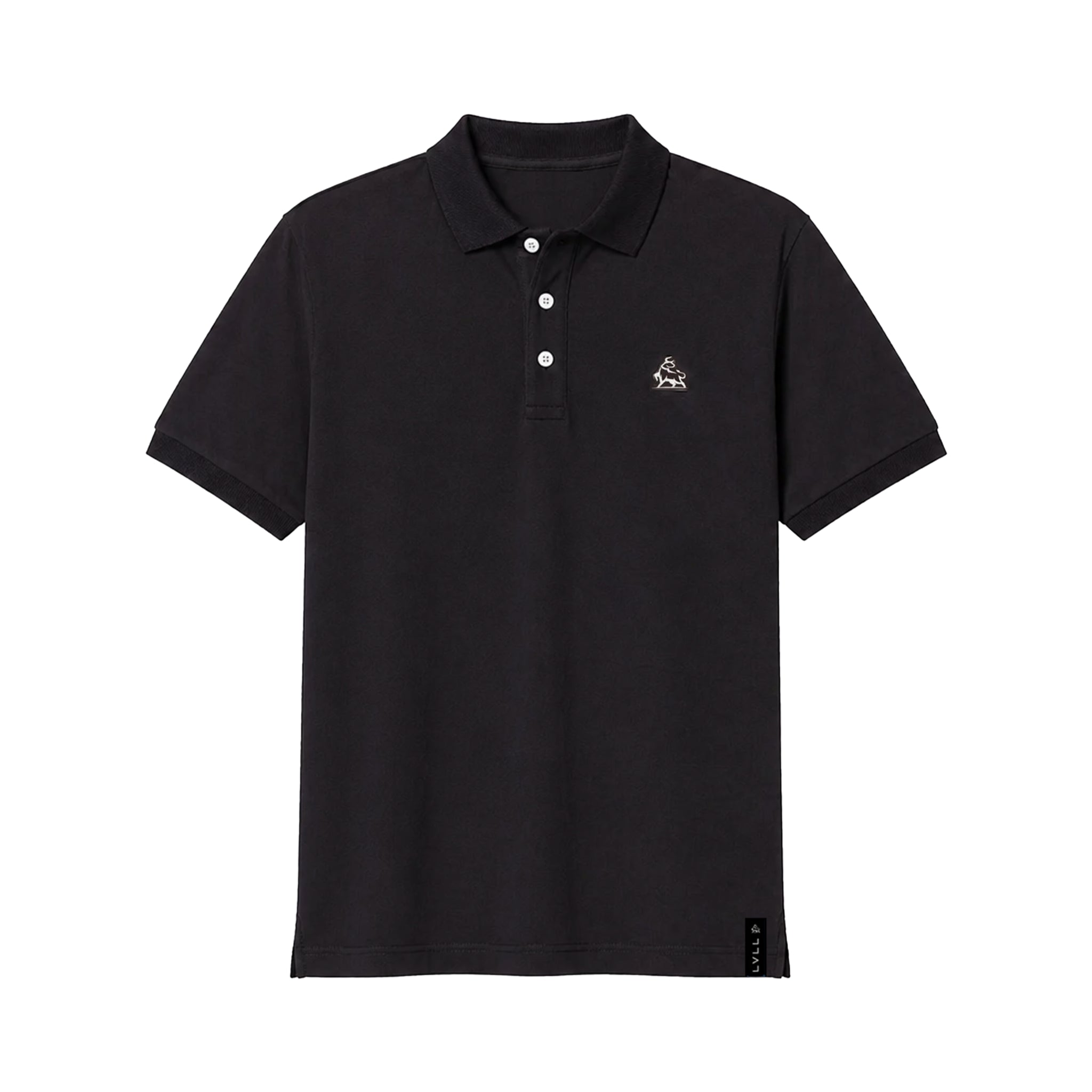 Noir Frame Jet Black Polo Shirt | The LVLL™