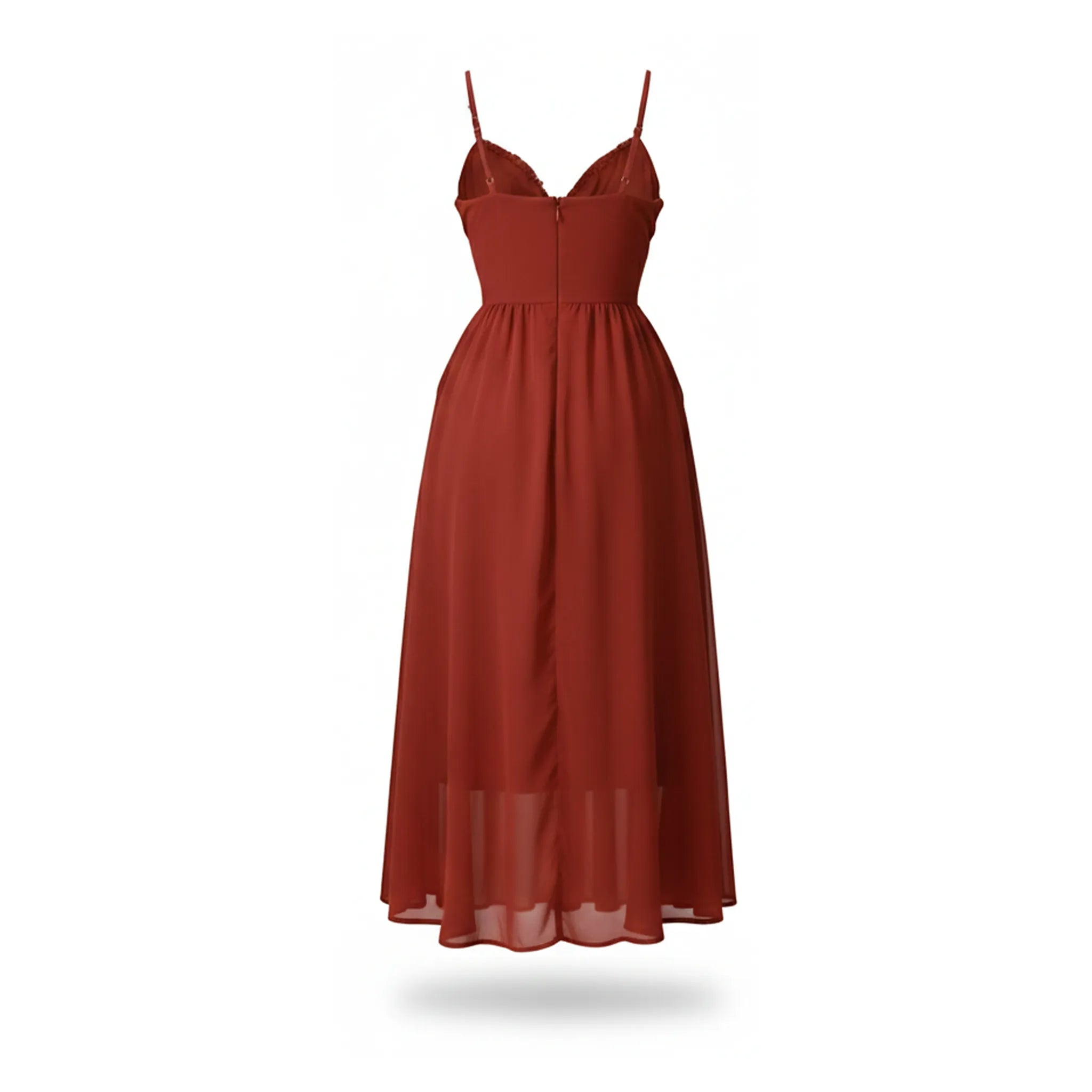 Enchanted Flame Crimson Red Maxi Dress
