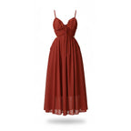 Enchanted Flame Crimson Red Maxi Dress
