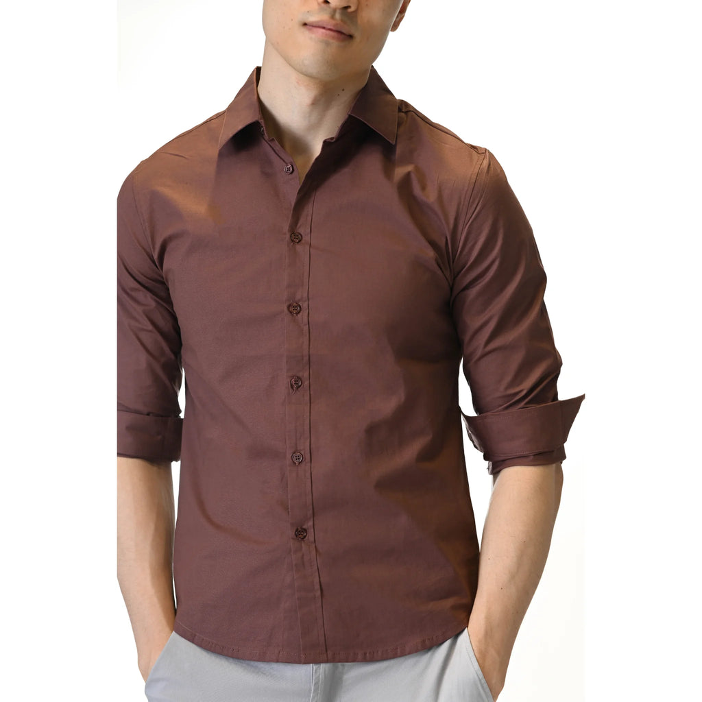 Garnet Line Maroon Dress Shirt