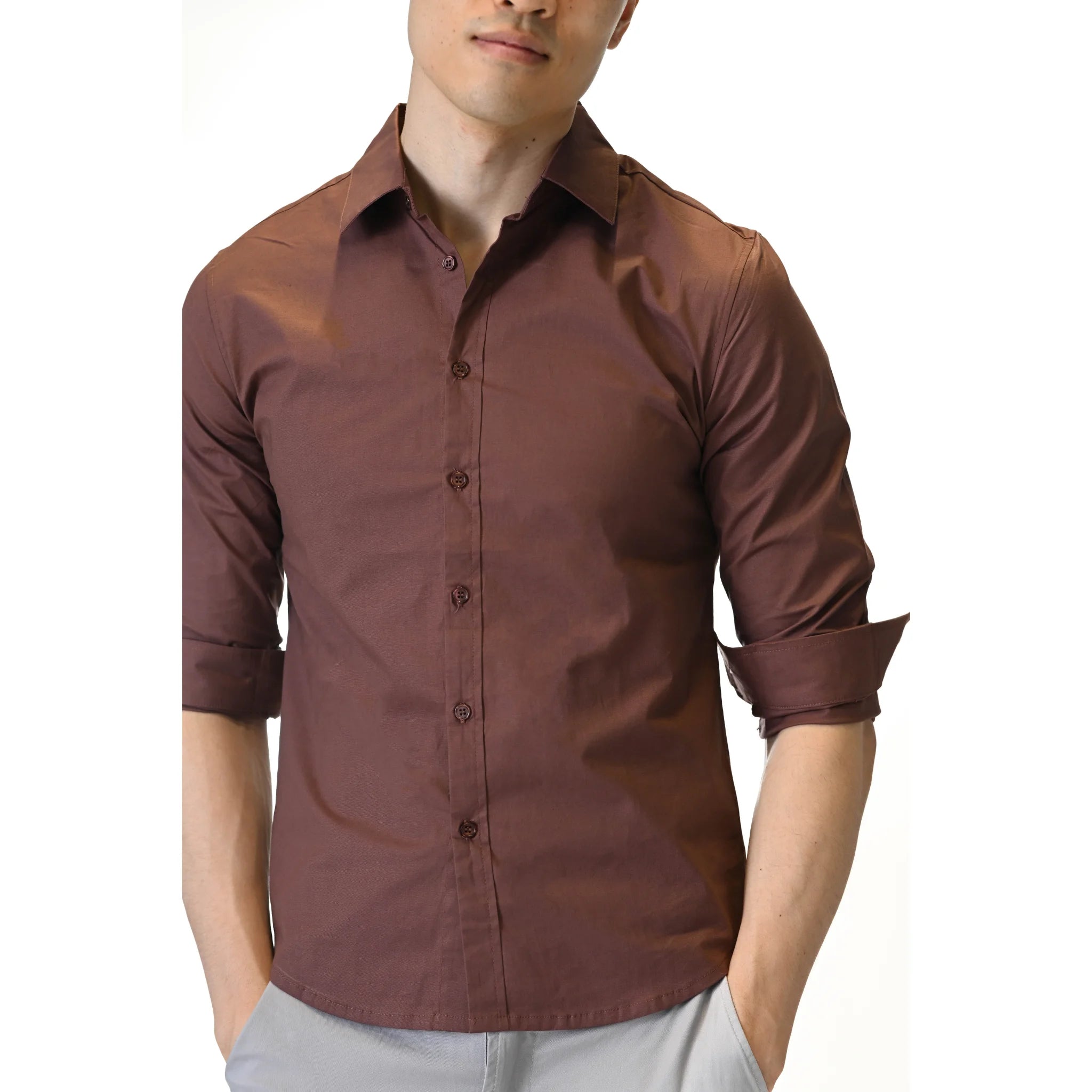 Garnet Line Maroon Dress Shirt