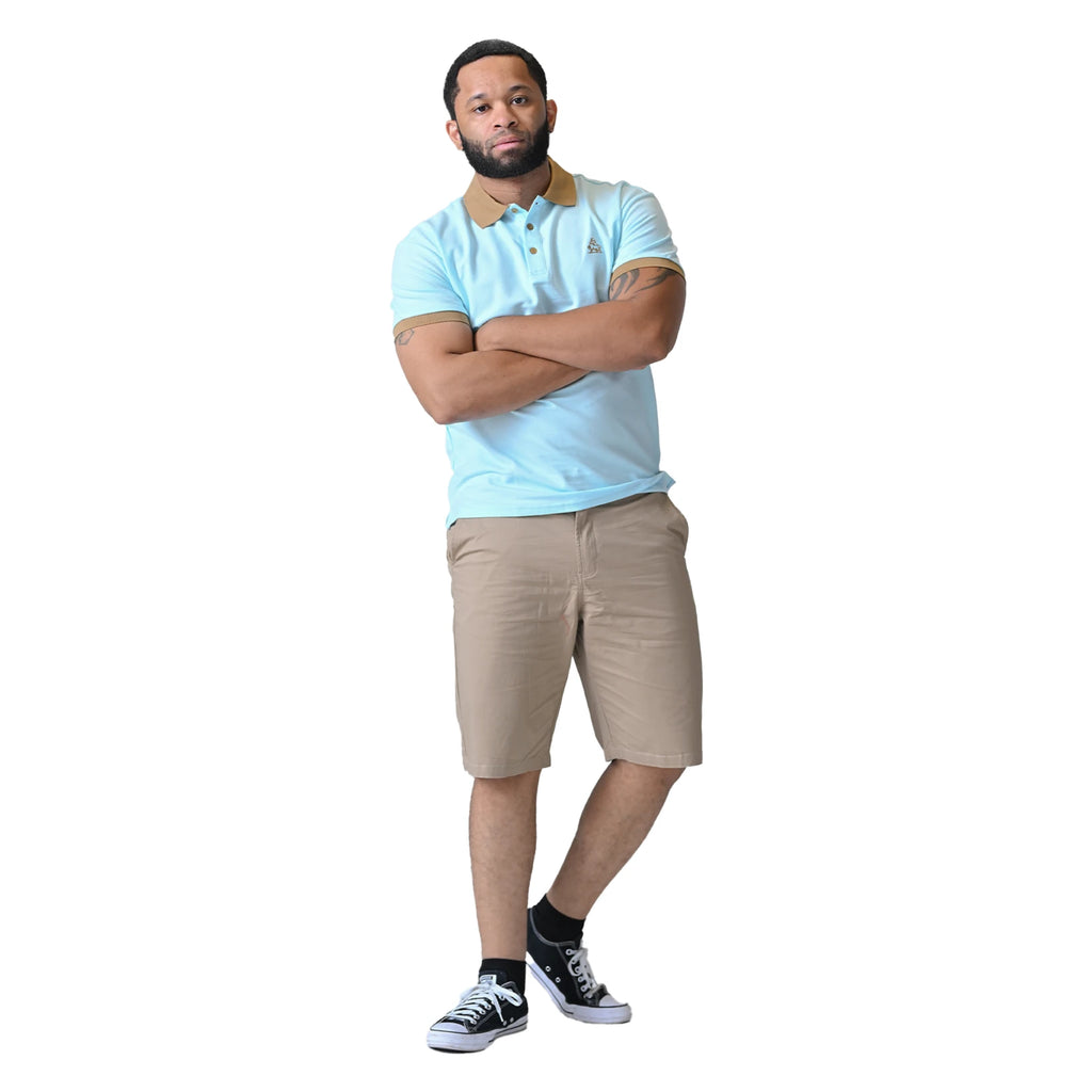 Moss Moca Light Blue Polo Shirt