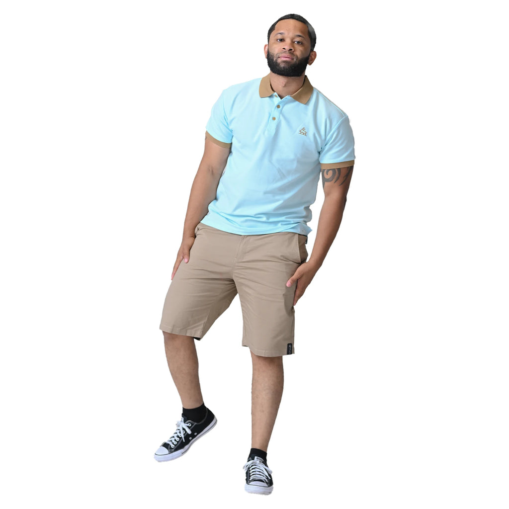 Moss Moca Light Blue Polo Shirt