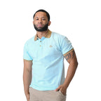Moss Moca Light Blue Polo Shirt