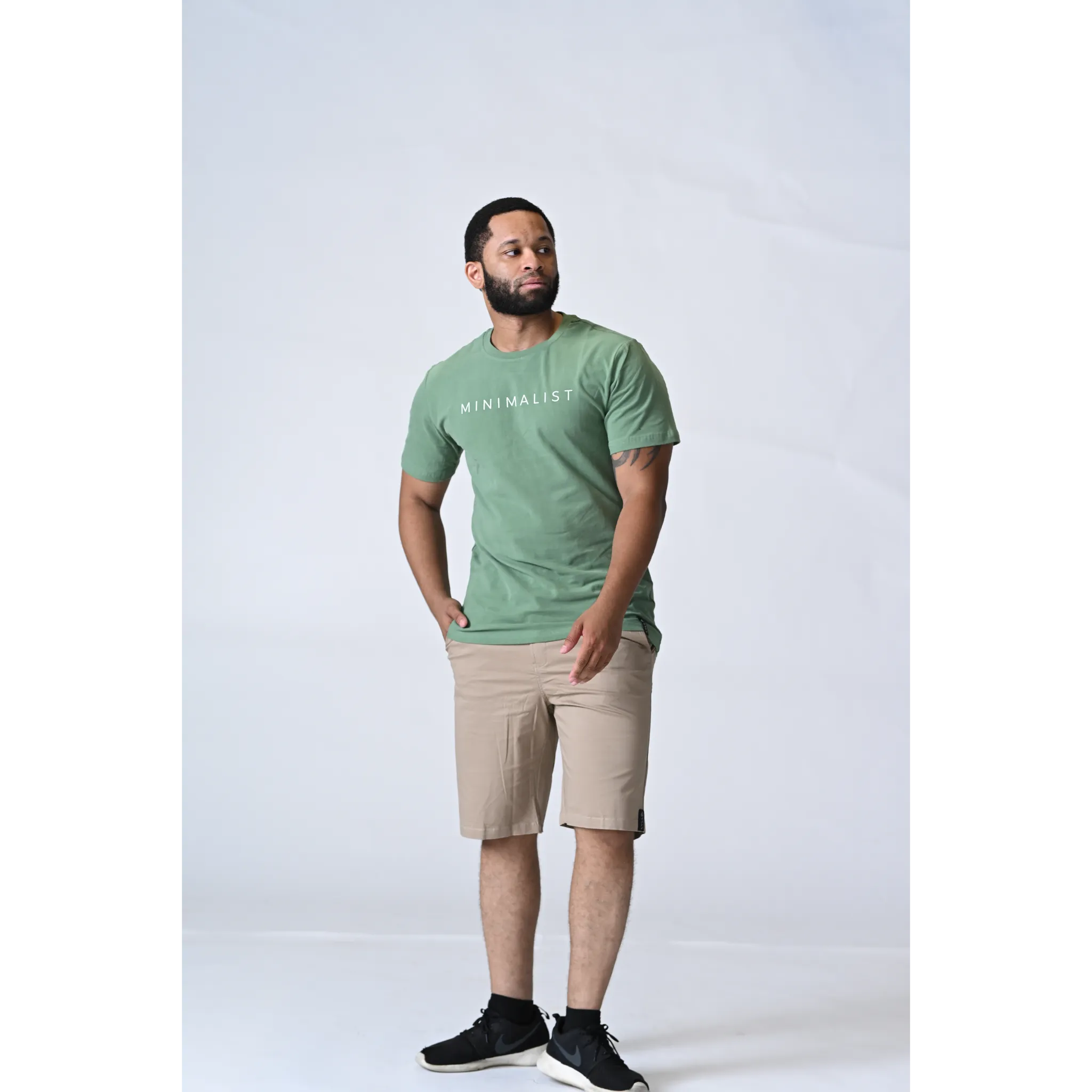 Minimal Moss Green T-Shirt