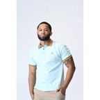 Moss Moca Light Blue Polo Shirt