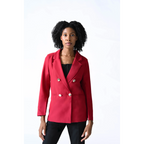 Gold Clasp Structured Burgundy Blazer