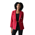Gold Clasp Structured Burgundy Blazer