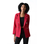 Gold Clasp Structured Burgundy Blazer