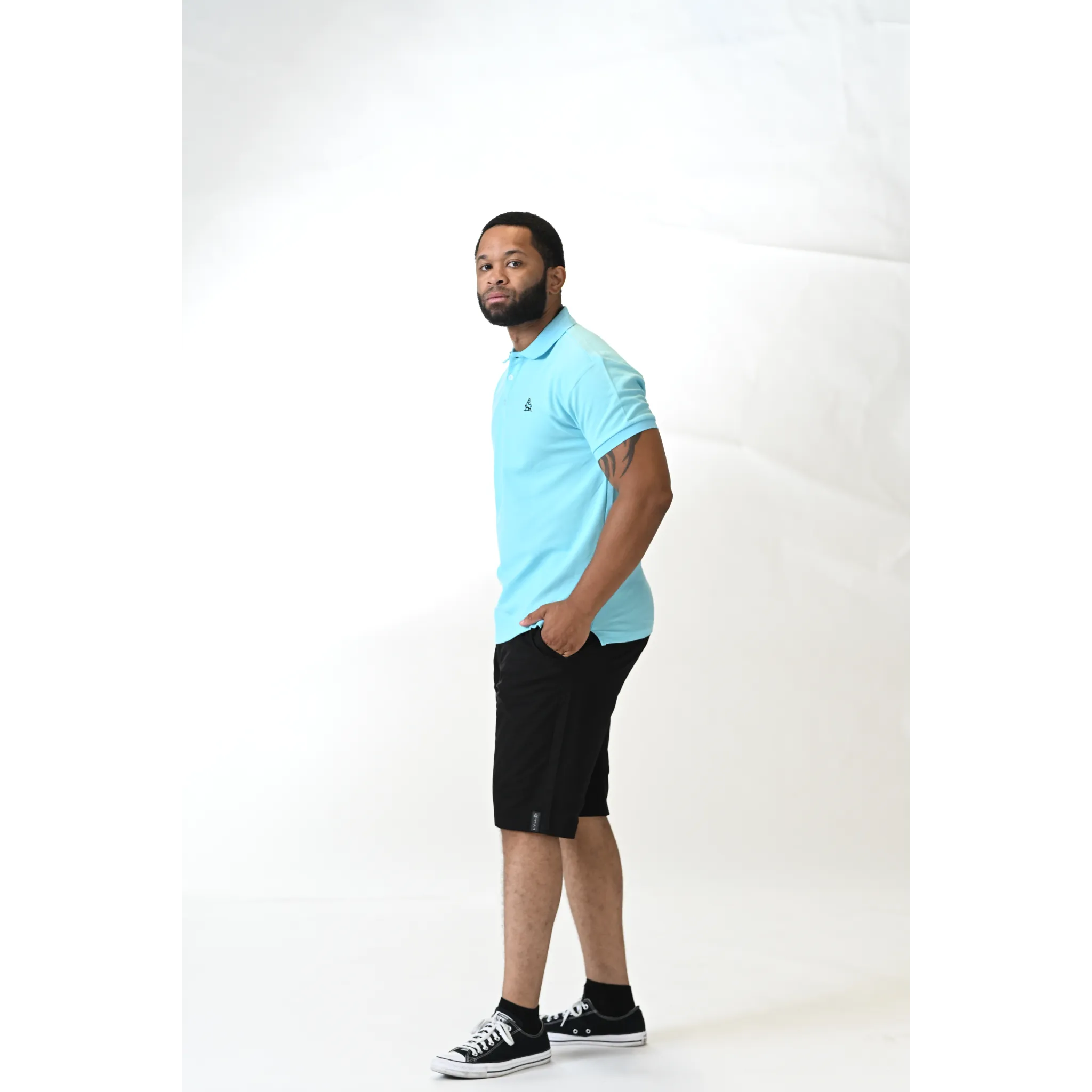 Cloud Drift Sky Blue Polo Shirt