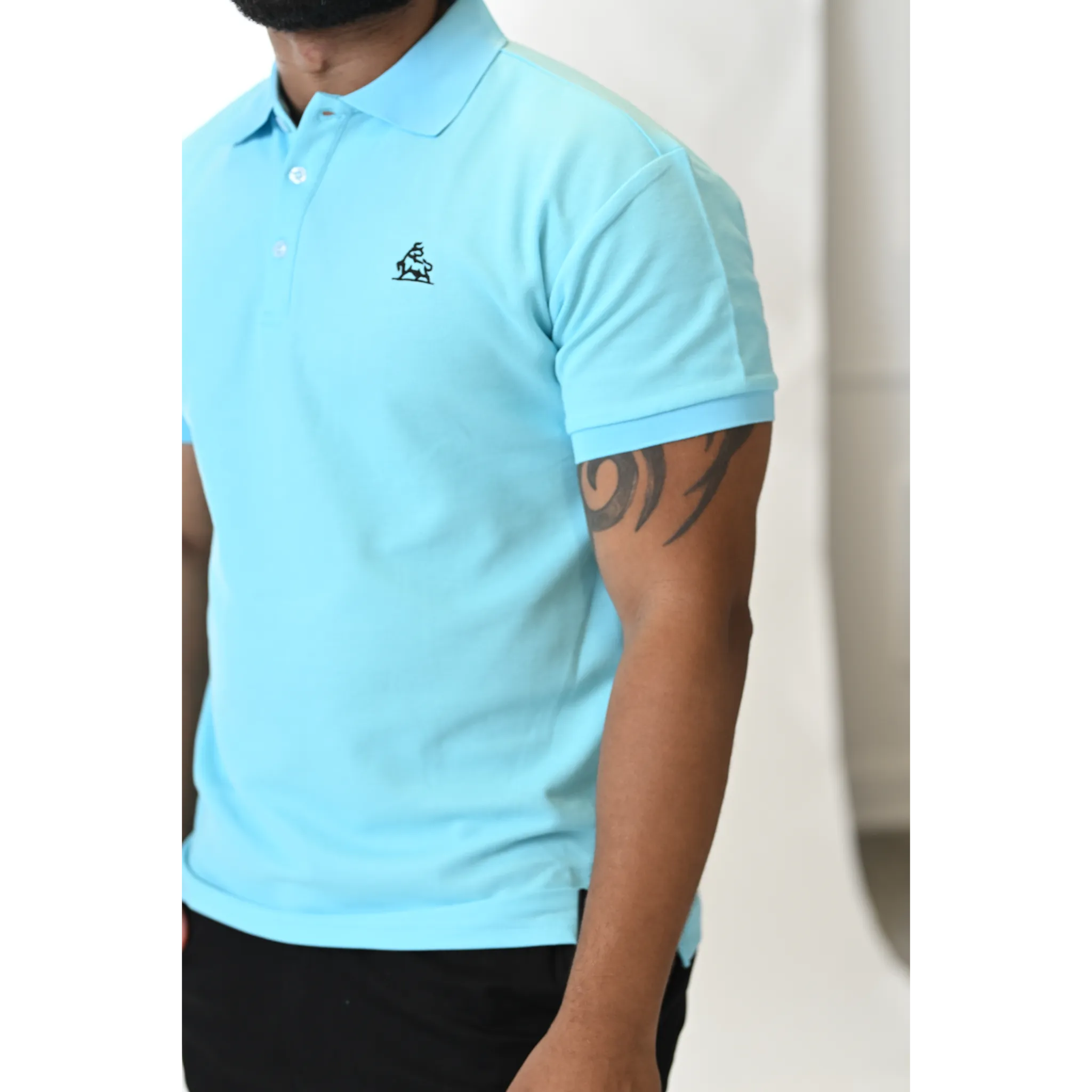 Cloud Drift Sky Blue Polo Shirt