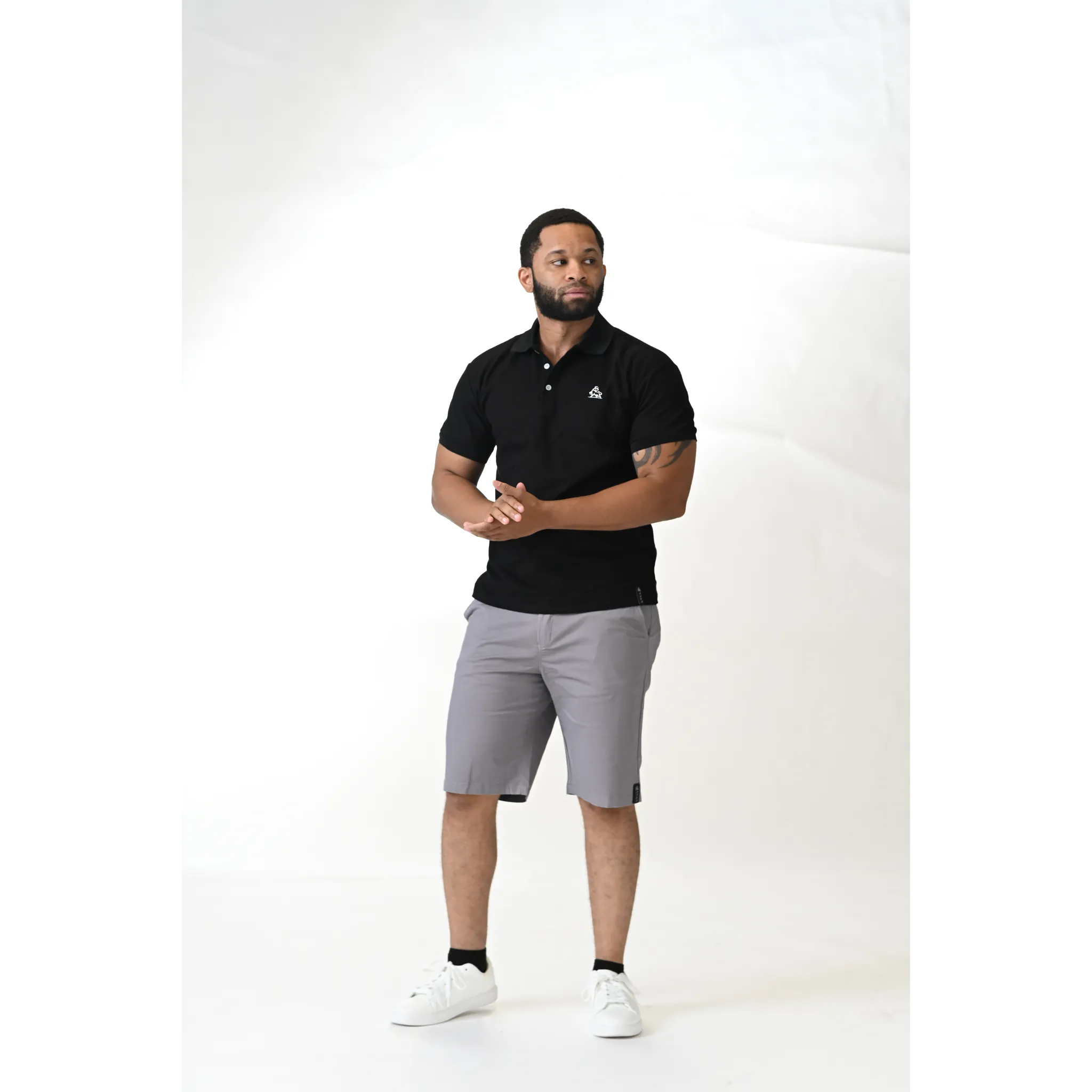 Noir Frame Jet Black Polo Shirt