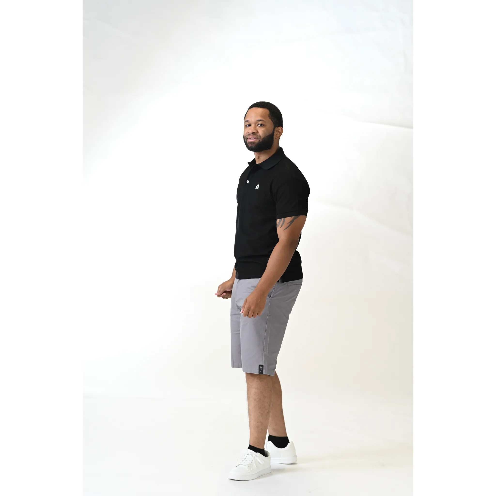 Noir Frame Jet Black Polo Shirt