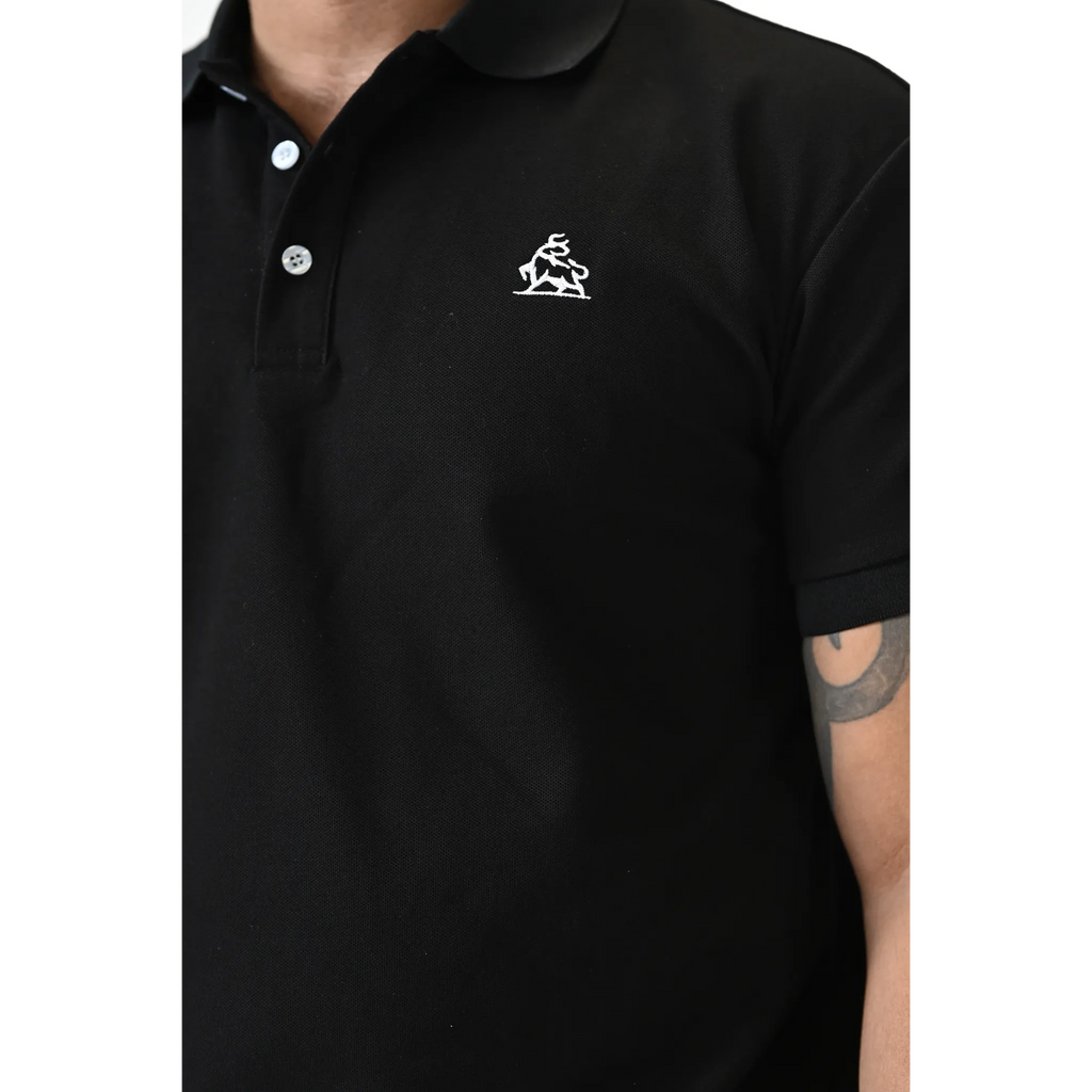 Noir Frame Jet Black Polo Shirt