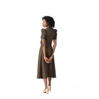 Octavia Crop & Cinch Chocolate Brown Cropped Skirt Set