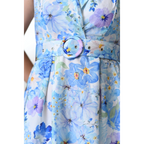 The Oceanique Watercolor Blue Floral Dress
