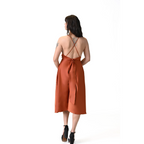 Noelle Sleek Burnt Amber Slip Dress