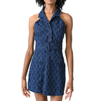 Margaux Denim Dark Indigo Belted Mini Dress