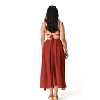 Enchanted Flame Crimson Red Maxi Dress